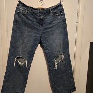 Torrid Blue Distressed Boyfriend Jeans